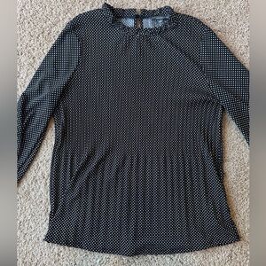 Adrianna Papell Black and White Polka Dot Blouse